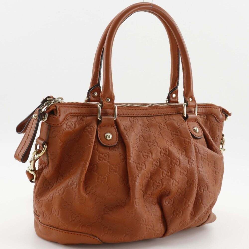 GUCCI Brown Leather Tote Bag - Picture 3 of 16